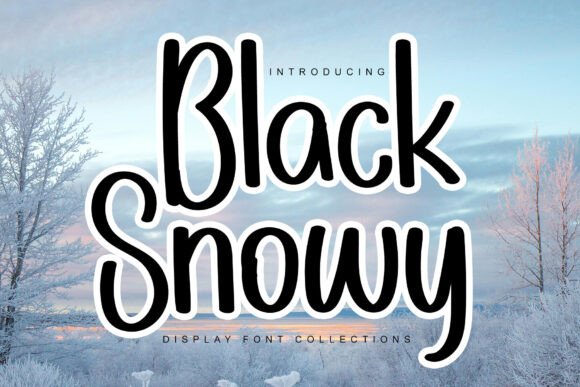 Black Snowy: A Playful Display Font for Cheerful Editorial Layouts