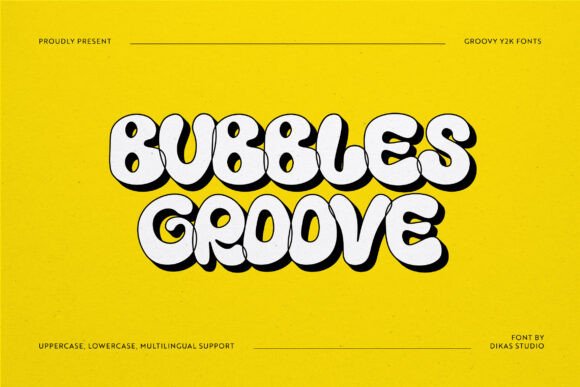 Bubbles Groove: A Playful Display Font for Editorial Designs
