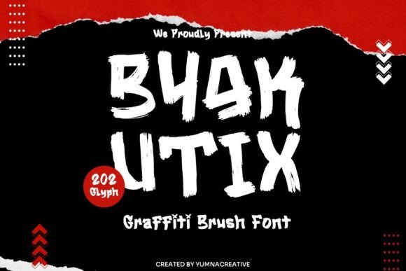 Byakutix: A Bold Graffiti Brush Display Font for Web Design