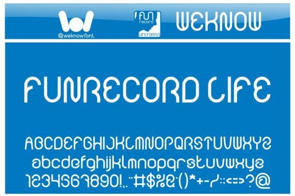 Funrecord Life: A Techno-Sci-Fi Font for Makers
