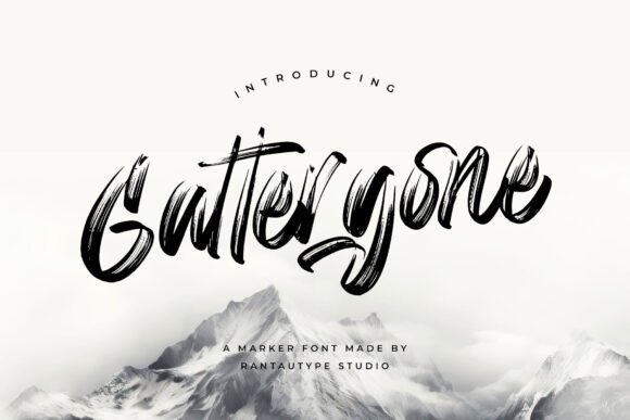 Gattergone: A Bold Brush Font for Web Designers