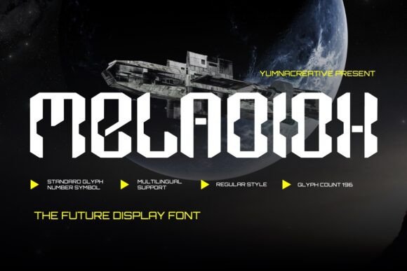 Meladiox: A Bold Futuristic Font for Handmade Product Design