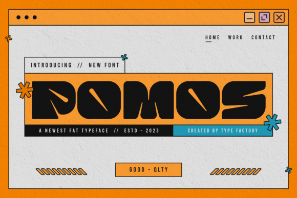 Pomos: A Bold Display Font for Editorial Design
