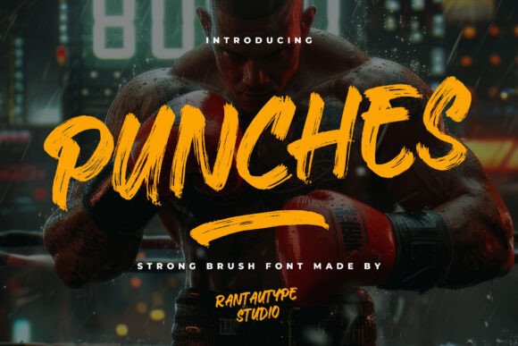 Punches: A Bold Brush Font for Small Business Branding