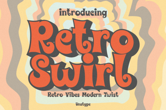 Retroswirl Font: A Bold 70s Display Typeface for Campaign Designers