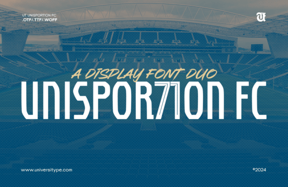 Unisportion Font: Bold Display Type for Craft Labels & Handmade Goods