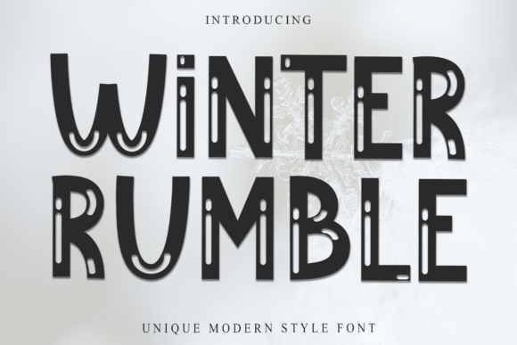 Winter Rumble: A Festive Display Font for Holiday Design